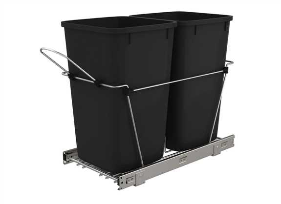 Double 27 Quart Pullout Waste Containers